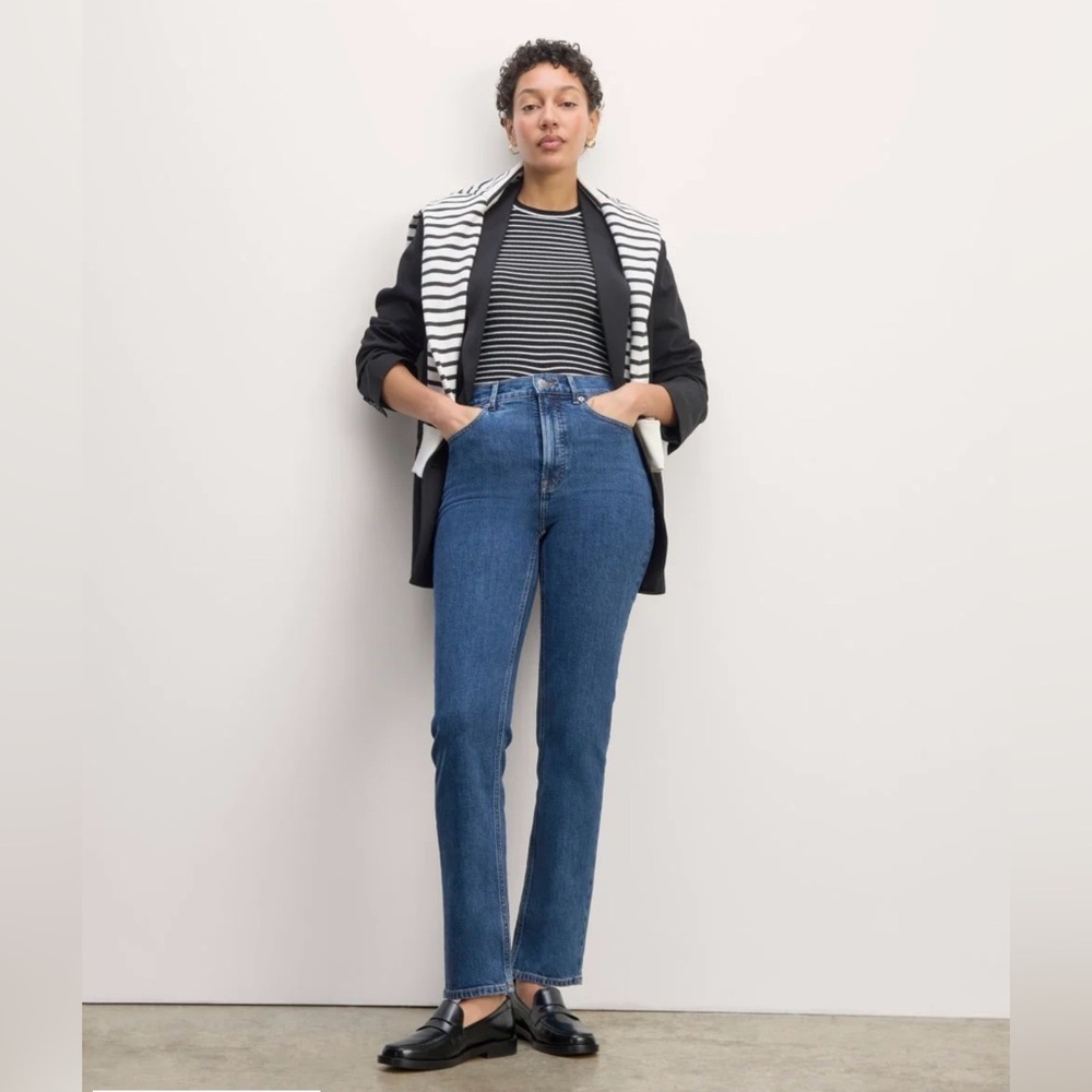 Everlane - High Rise Slim Straight Jeans